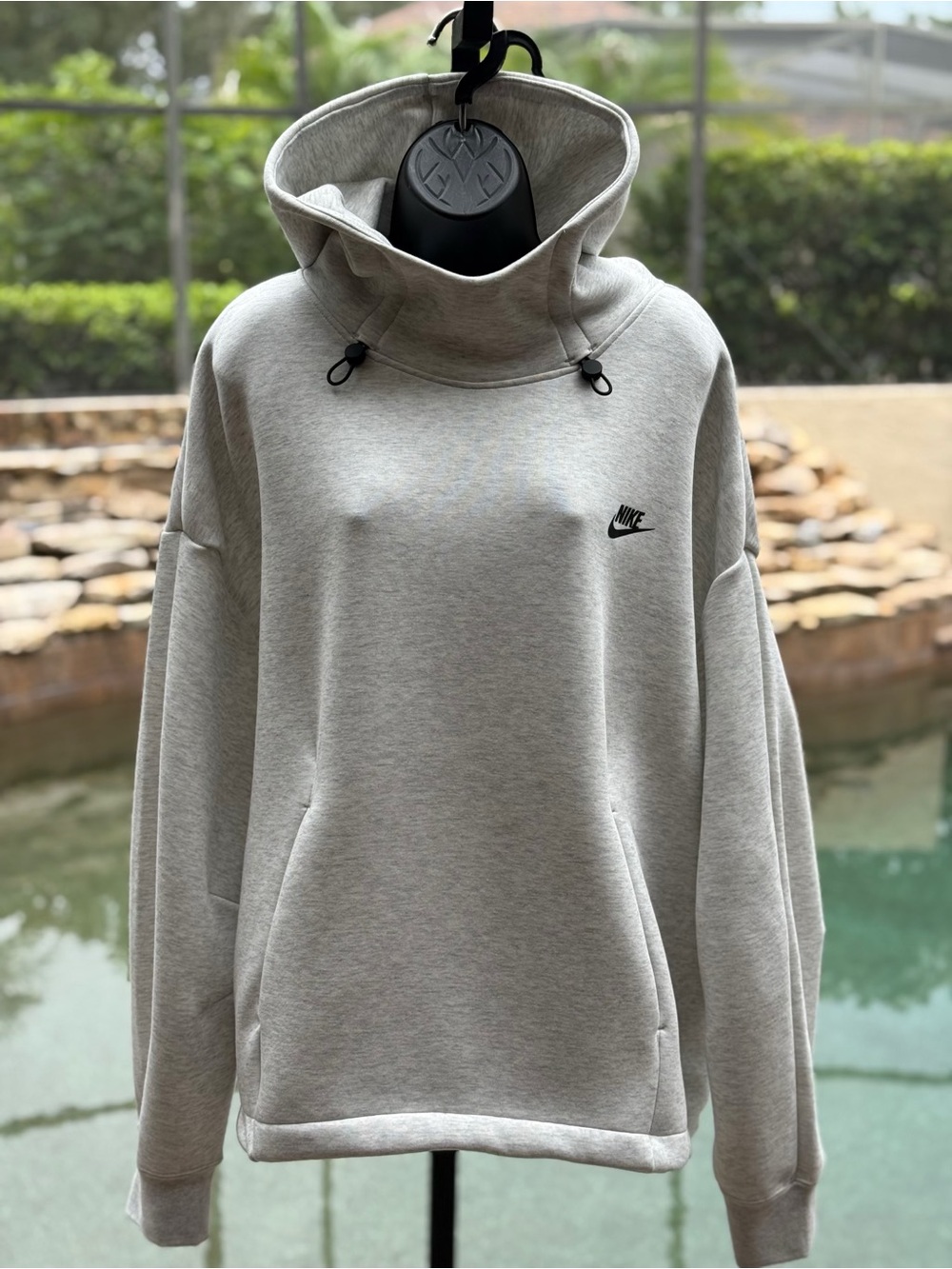 Nike Tech Fleece Funnel Neck Hoodie Grey FV6322-013 Womens 3XL NEW